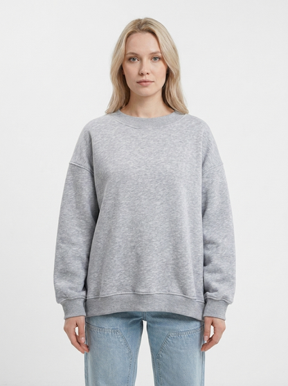 Women's Oversized Winter Sweatshirt Crew-Neck Fleece Pullover