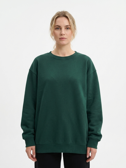 Women's Oversized Winter Sweatshirt Crew-Neck Fleece Pullover