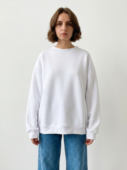 Women's Oversized Winter Sweatshirt Crew-Neck Fleece Pullover