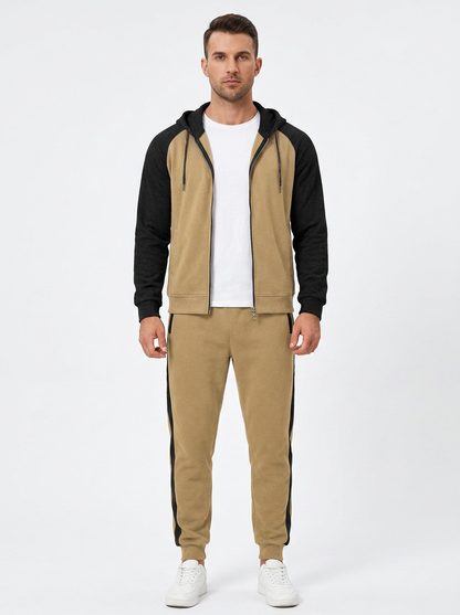 Men's Zip-Up Hoodie and Jogger Winter Set Two-Piece Tracksuit