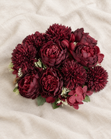 Burgundy Peony Dahlia Bouquet