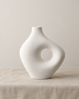 White Hollow Vase