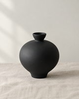 Black Round Vase