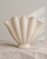 Cream Scallop Shell Vase