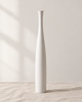 White Tall Slim Vase