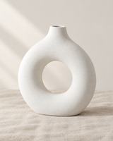 White Donut Vase