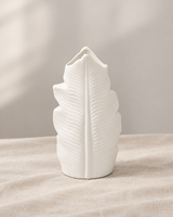 White Leaf Vase