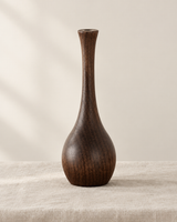 Dark Wood Bottle Vase