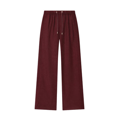 Women's Cropped Hooded Jacket and Wide-Leg Pants Set Loungewear Two-Piece