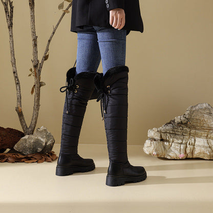 Women's Waterproof High Barrel Knee-High Snow Winter Boots