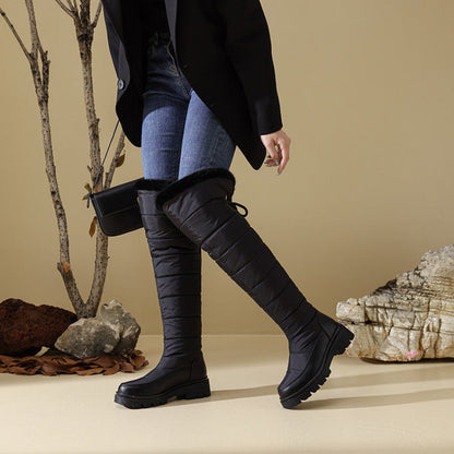 Women's Waterproof High Barrel Knee-High Snow Winter Boots