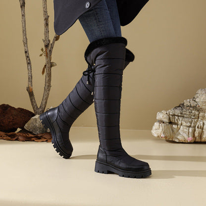 Women's Waterproof High Barrel Knee-High Snow Winter Boots